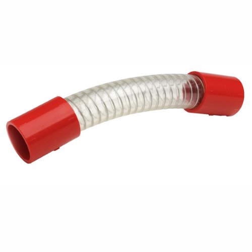 Red/Clear 25mm flexible bend 30cm - Click Image to Close