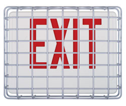 STI 9640: Exit Light Guard 270 h x 340 w x 65 d - Click Image to Close