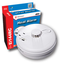 Ei144RC Heat Alarm. 230V. Easi-fit base