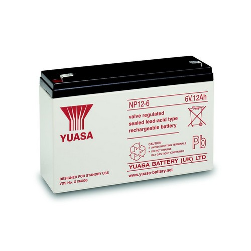 NP12-6 Yuasa 6v 12Ah Lead Acid Battery - Click Image to Close