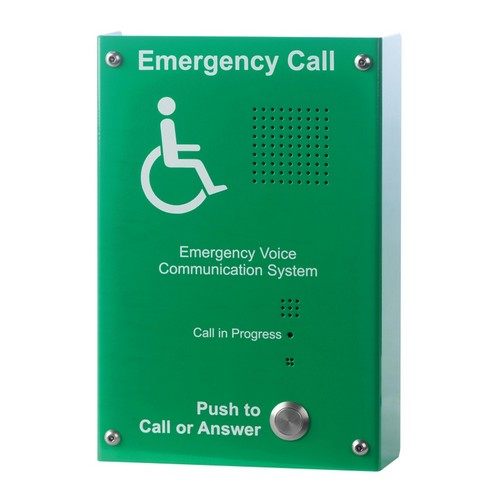 EVC302GS: Green Handsfree EVC Outstation, Surface Mounting - Click Image to Close