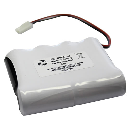 Evacuator Synergy 9v 7.7Aph Battery Pack (White Shrink)+Velcro - Click Image to Close